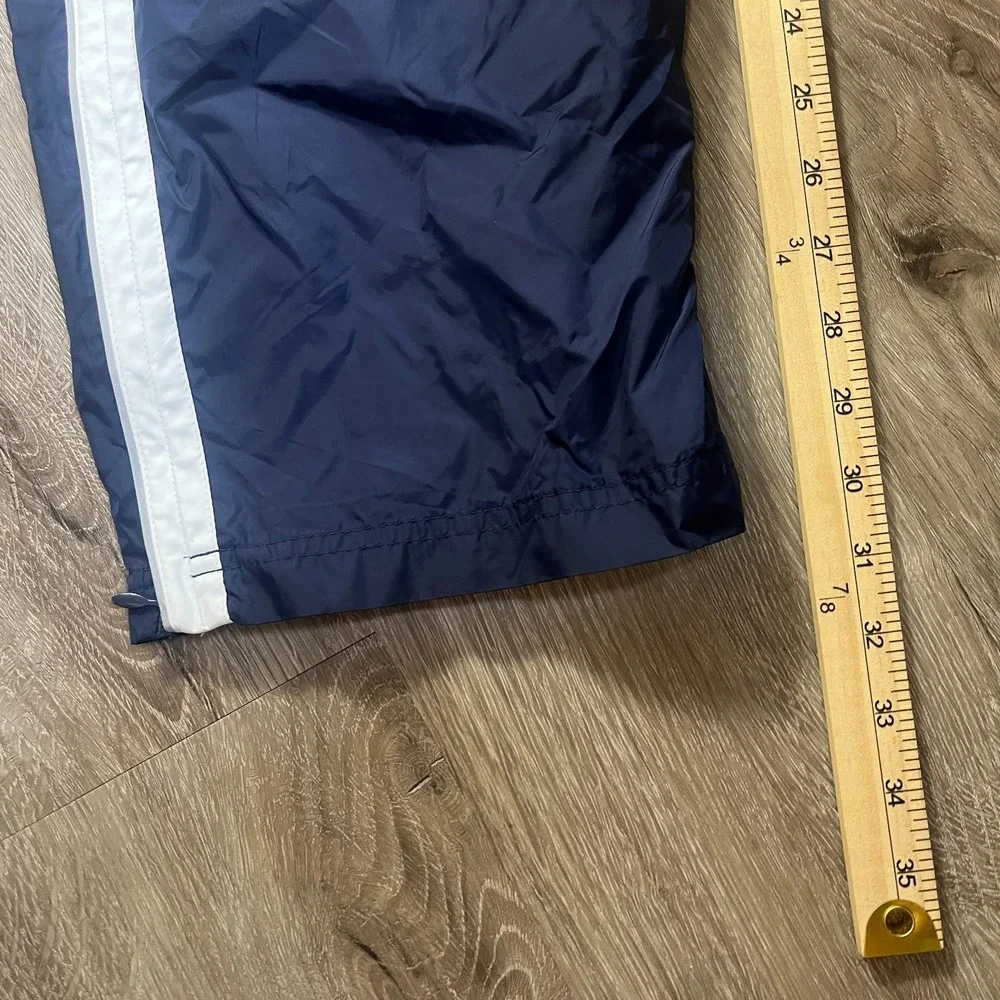 VTG Adidas Track Pants Blue Navy Men's XL Three Stripes Tricot Y2K Ankle Zip